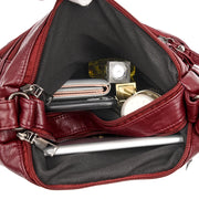 Women Crossbody Bag Pocketbooks Soft PU Leather Handbags Multi Pocket Lightweight Shoulder Purse